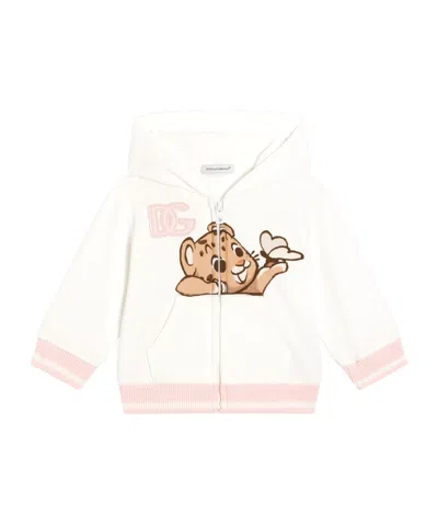 Dolce & Gabbana Kids' Leopard-motif Hoodie In Multi