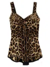 Dolce & Gabbana Leopard-print Fitted Bodysuit In Animal Print
