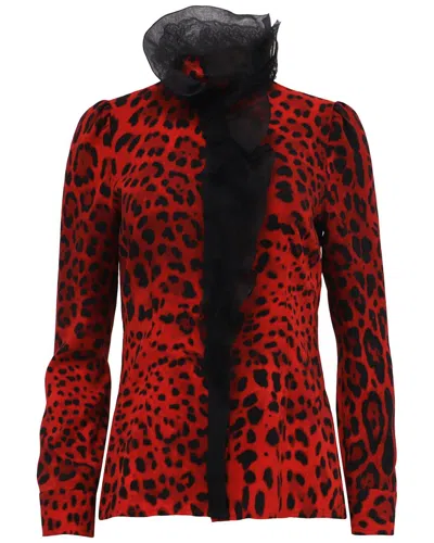 Pre-owned Dolce & Gabbana Leopard-print Blouse