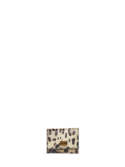 Dolce & Gabbana Leopard-print Dauphine Leather Wallet In Animal Print