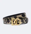 Dolce & Gabbana Leopard-print Leather Belt In Multi