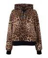 Dolce & Gabbana Leopardprint Pullover Hoodie In Brown