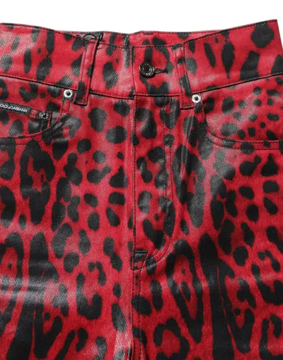 Dolce & Gabbana Leopard-print Skinny Jeans In Purple