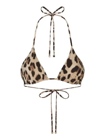 Dolce & Gabbana Leopard-print Swimsuit In Animalier