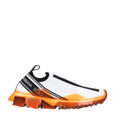 Dolce & Gabbana Letter Print Sneakers In White