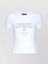 DOLCE & GABBANA LETTERING RIBBED FITTED TOP