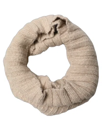 Dolce & Gabbana Ribbed Knit Scarf In Neutral