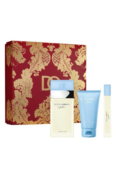 Dolce & Gabbana Light Blue Eau De Toilette 3 Piece Gift Set In White
