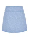 Dolce & Gabbana Light Blue A-line Mini Skirt In Blue