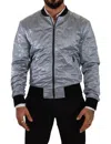 Dolce & Gabbana Light Blue Bomber Coat Men Jacket