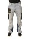 Dolce & Gabbana Light Blue Cotton Cargo Straight Denim Men's Jeans In Light Blue