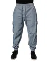 Dolce & Gabbana Light Blue Cotton Jogger Cargo Men Denim Pants In Blue