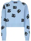 Dolce & Gabbana Woman Sweater Sky Blue Size 4 Virgin Wool In Blue