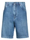 Dolce & Gabbana Light Blue Denim Bermuda Shorts In Blue
