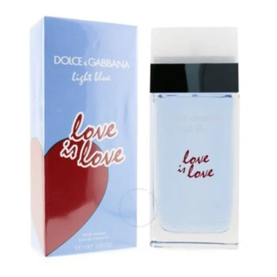 Dolce & Gabbana Light Blue / Dolce And Gabbana Edt Spray Love Is Love 3.3 oz (100 Ml) (w) In Red   / Blue