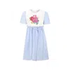 Dolce & Gabbana Short Sleeve Dress In Light Blue