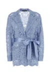 Dolce & Gabbana Women Cordonetto Lace Pijama Jacket In Light Blue