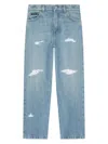 DOLCE & GABBANA LIGHT BLUE JEANS WITH LOGO PLAQUE