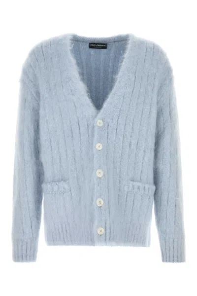 Dolce & Gabbana Wool Turtleneck Pullover In Blue
