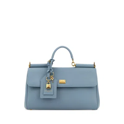 Dolce & Gabbana Light Blue Leather My Sicily Handbag