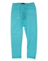 Dolce & Gabbana Light Blue Logo Lace Tight Midi Trouser  Women's Underwear In Blue