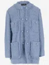 Dolce & Gabbana Light Blue Multiple Pocket Jacket In Light Blue