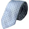 Dolce & Gabbana Light Blue Polka Dot Silk Adjustable Men Tie In Blue