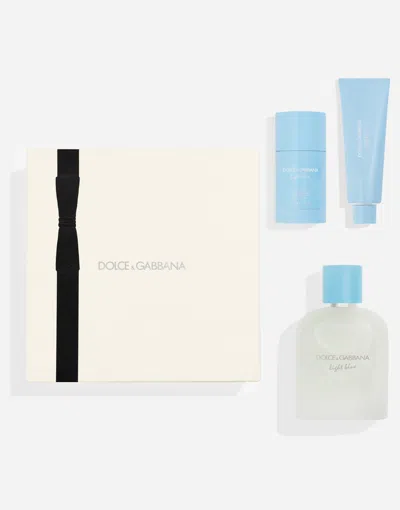 Dolce & Gabbana Light Blue Pour Homme Edt Trio Gift Set In -