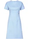 Dolce & Gabbana Rachel Tweed Dress With Dg Logo In Blue