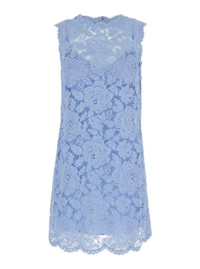 Dolce & Gabbana Light Blue Sleeveless A Line Dress