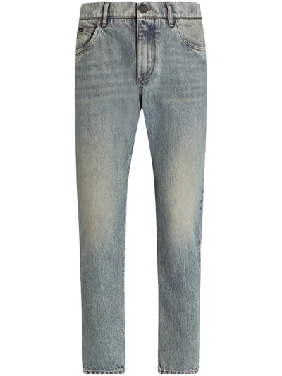 Dolce & Gabbana Light Blue Whiskered Trousers