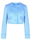 Dolce & Gabbana Light Blue Wool Blend Jacket In Blue