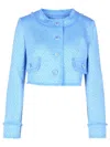 Dolce & Gabbana Light Blue Wool Blend Jacket In Blue