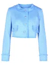 Dolce & Gabbana Light Blue Wool Blend Jacket