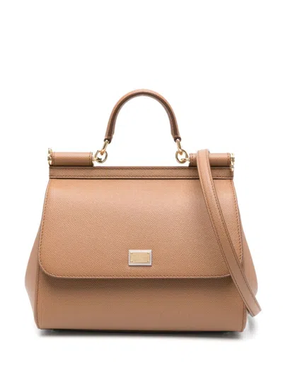 Dolce & Gabbana Light Brown Sicily Satchel