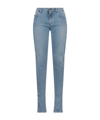 Dolce & Gabbana Light Color Stretch Denim Bootcut Pants In Blue