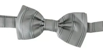 Dolce & Gabbana Light Gray Lining Adjustable Neck Butterfly Bow Men's Tie