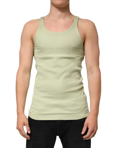 DOLCE & GABBANA DOLCE & GABBANA LIGHT GREEN TANK SLEEVELESS MEN MEN MEN'S T-SHIRT