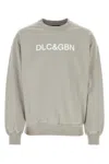 Dolce & Gabbana Logo Print Oversized Sweatshirt In Gray