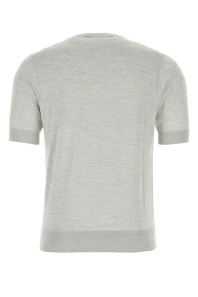 Dolce & Gabbana Short-sleeved Knitted T-shirt In Gray