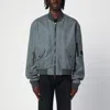 Dolce & Gabbana Grey Solid Mock Collar Jacket In Grey