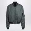 Dolce & Gabbana Light Grey Linen Bomber Jacket In Gray