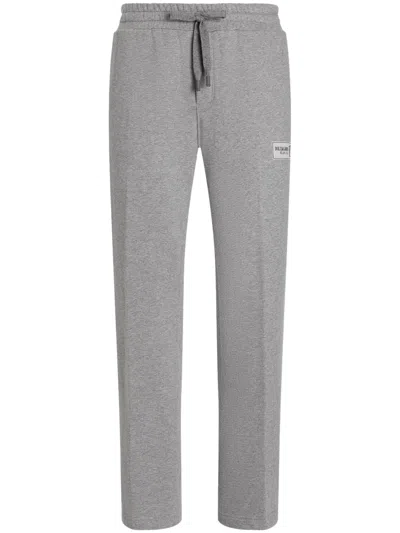Dolce & Gabbana Light Grey Mélange Trousers With Pockets