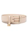 Dolce & Gabbana Leather Belt Adjustable Round Tip In Light Pink