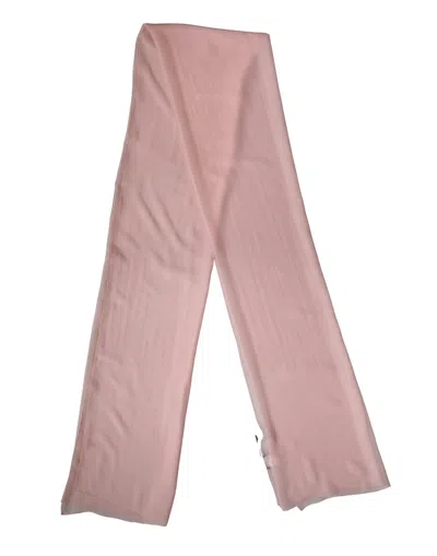 Dolce & Gabbana Light Pink Silk Neck Wrap Shawl Stole 272cm X 120cm Scarf In Purple