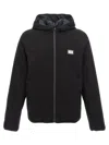 Dolce & Gabbana Black Logo Patch Jacket In Black