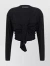 Dolce & Gabbana Lightweight Cropped Cashmere Cardigan With Long Sleeves In Black