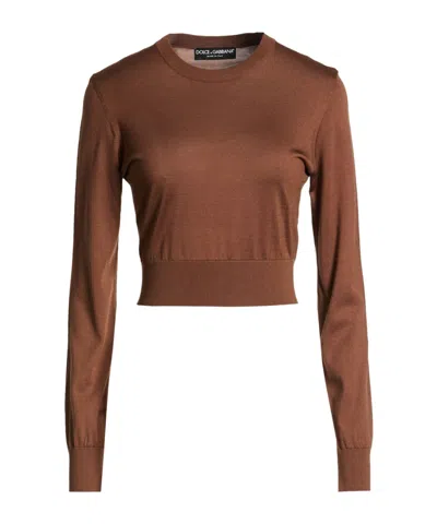 Dolce & Gabbana Lightweight Knit Jumper In Brown