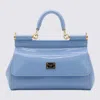 DOLCE & GABBANA LIGTH BLUE LEATHER SICILY TOP HANDLE BAG