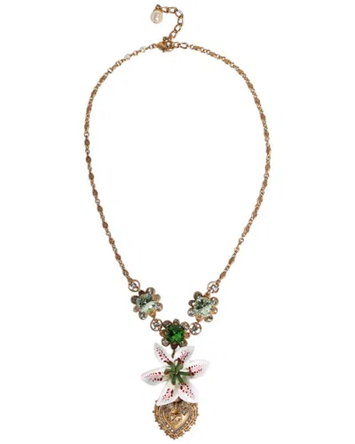 DOLCE & GABBANA DOLCE & GABBANA LILY CRYSTAL SACRED HEART PENDANT